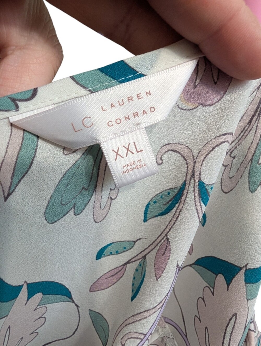 Lauren Conrad XXL Floral Peasant Blouse | Romantic Cottagecore Boho Top - Picture 7 of 9